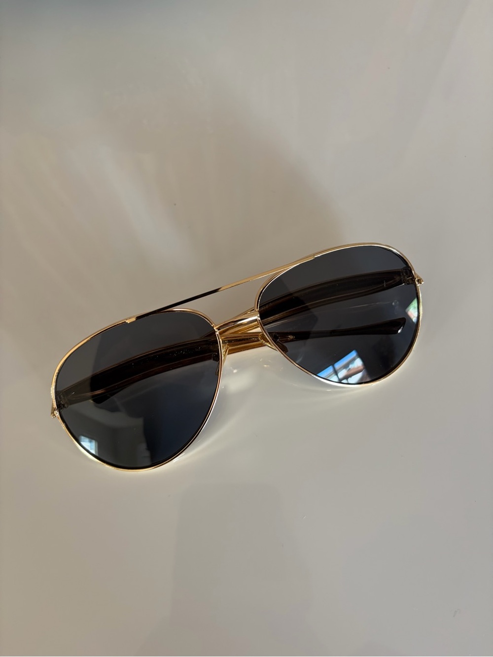 BOTTEGA VENETA STYLE Gold Aviator Sunglasses brown yellow glasses SARDINES